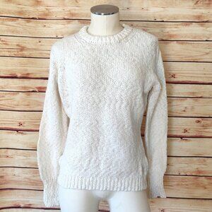Cream Guideboat Co Deep River Cotton Crew Sweater